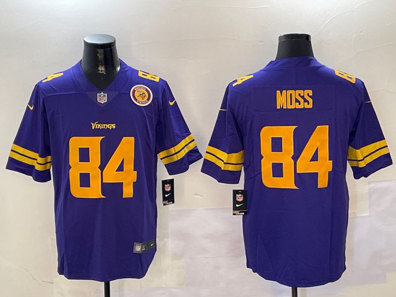 Men Minnesota Vikings #84 Moss Purple Second generation 2024 Nike Limited NFL Jersey style 6->indianapolis colts->NFL Jersey